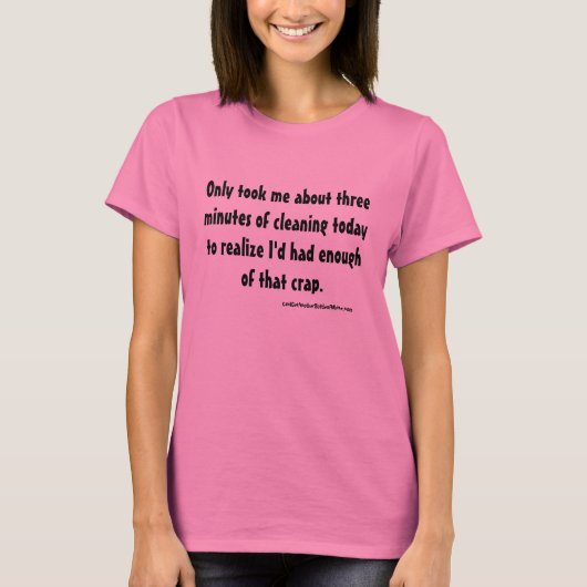 Drie minuten reinigen t-shirt (Voorkant)