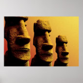 Drie Moaï-poster Poster (Voorkant)