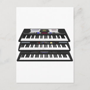 Drie moderne toetsenborden: Synthesizers: Briefkaart