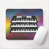 Drie moderne toetsenborden: Synthesizers: Mousepad Muismat (Met muis)