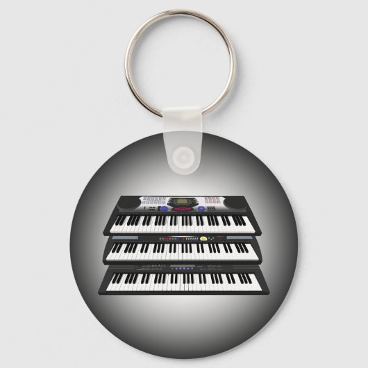 Drie moderne toetsenborden: Synthesizers: Sleutelh Sleutelhanger (Voorkant)