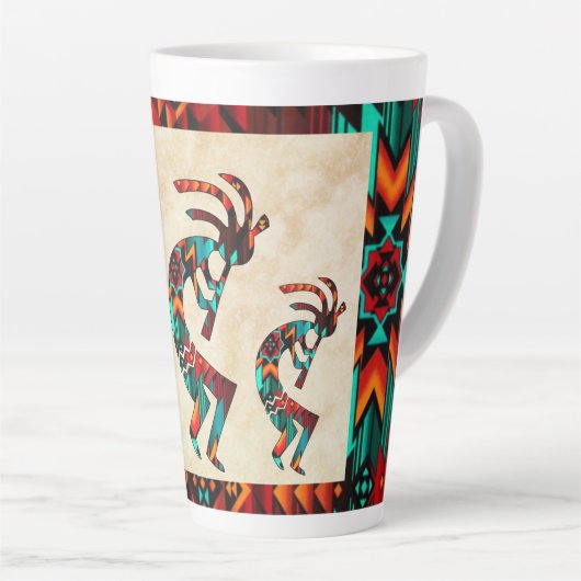 Drie Mok van het Zuidwesten Kokopelli Latte (Rechterhoek)