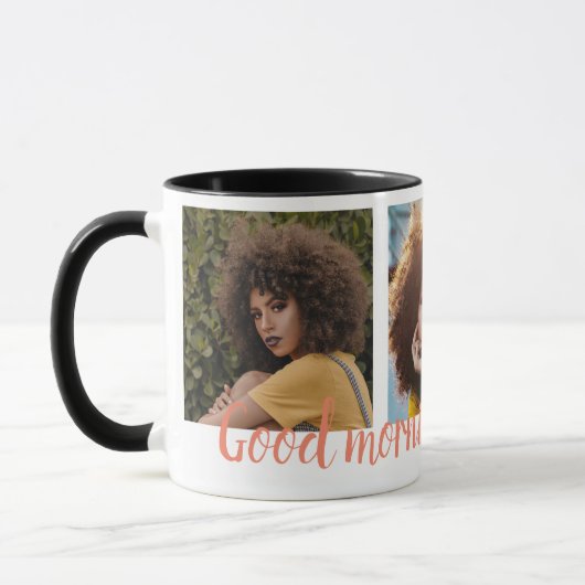 Drie Mok voor drie foto's en aangepaste tekstkoffi (Links)