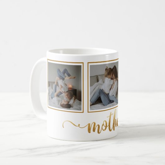 Drie Mok voor Moederdag met fotocollage (Voorkant links)