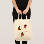 drie monarch Butterflies monogrammen Tote Bag (Voorkant (product))