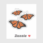 Drie monarchvlinder sticker (Vel)