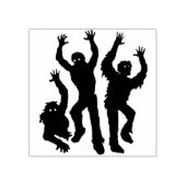 Drie monsters silhouet art stempel (Afrduk)