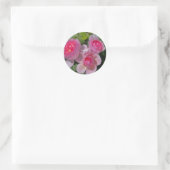 Drie Mooie Roze Rozen Ronde Sticker (Tas)