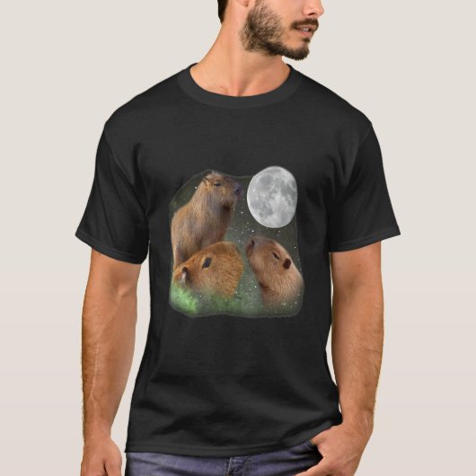 Drie Moon Capybaras T-shirt (Voorkant)