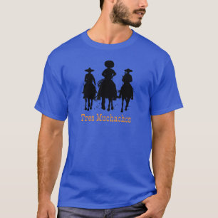 Drie Muchachos 3 Mexicaanse Cowboys Paardrijden T-shirt