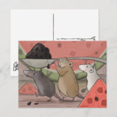 Drie muizen. briefkaart (Voorkant / Achterkant)