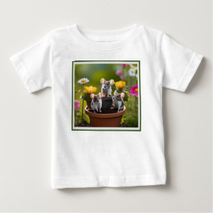 drie muizen in bloempotten,