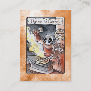 Drie munten van het Visitekaartje van Tarot