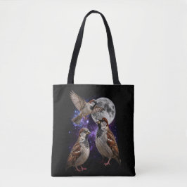 Drie Mus Maan Vintage Space Core Retro  Tote Bag