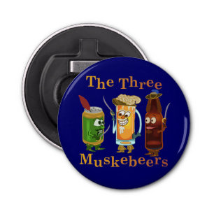 Drie muskebeers Funny Beer Pun Bottle Opener