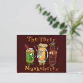 Drie muskebeers Funny Beer Pun Briefkaart (Staand voorkant)