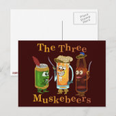 Drie muskebeers Funny Beer Pun Briefkaart (Voorkant / Achterkant)