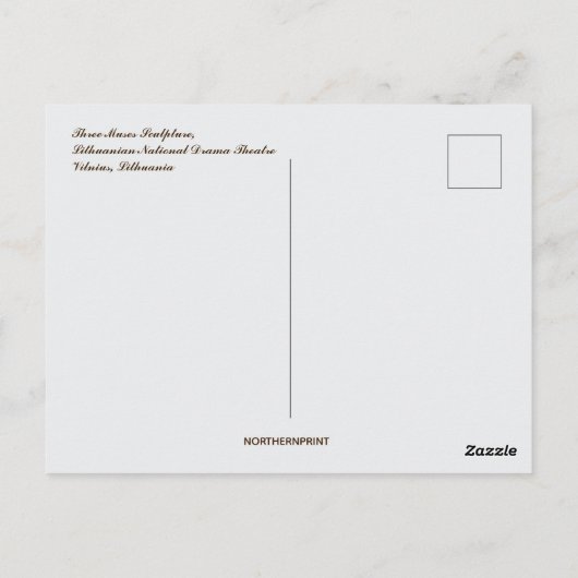 Drie muzen Litouws Nationaal Drama Theater Briefkaart (Achterkant)