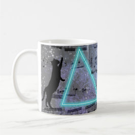 Drie muziek liefdevolle zwarte katten koffiemok