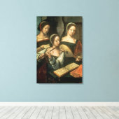 Drie muzikanten canvas afdruk (Insitu (Houten vloer))