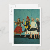 Drie muzikanten en een dansend meisje, Tanjore, Ta Briefkaart (Voorkant / Achterkant)