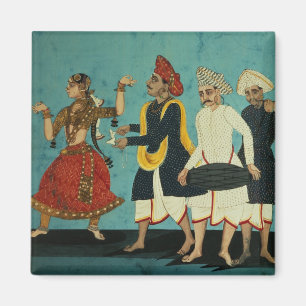 Drie muzikanten en een dansend meisje, Tanjore, Ta Magneet
