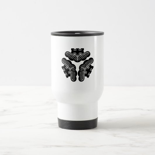 Drie naar binnen gerichte pijnbomen reisbeker (Center)