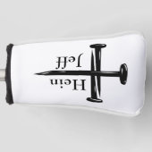 Drie Nagel Kruis Monogrammeerd Golfheadcover (Voorkant)