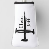 Drie Nagel Kruis Monogrammeerd Golfheadcover (Draai 90)