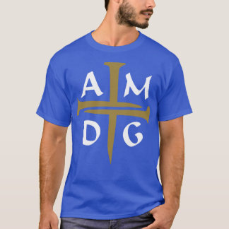 Drie nagels kruis AMDG T-shirt