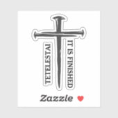 Drie nagels kruis tetelestai sticker (Vel)