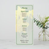 Drie narcissen op wacht Huwelijksmenu Menu (Staand voorkant)