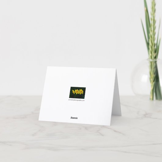 Drie Narcissen Wenskaart Kaart (Achterkant)