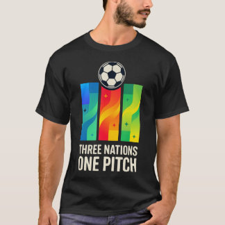 Drie Naties Eén Pitch Voetbal T-shirt