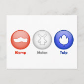 Drie Nederlandse pictogrammen Briefkaart (Voorkant)