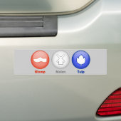 Drie Nederlandse pictogrammen Bumpersticker (Op auto)