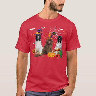 Drie Newfoundland Dogs Witch Halloween Mummy Scar T-shirt