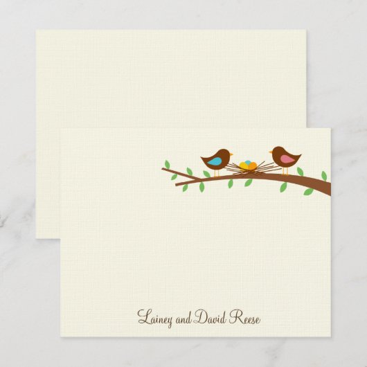 Drie nieuwe eieren plat dank je wel kaart (Voorkant / Achterkant)