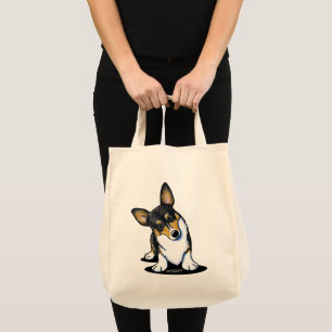Drie Nieuwsgierige Corgi Tote Bag