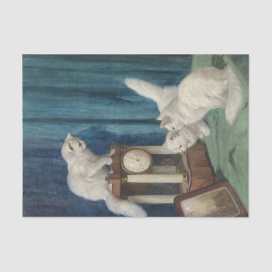 Drie nieuwsgierige katten van Arthur Heyer Tissuepapier (Voorkant)
