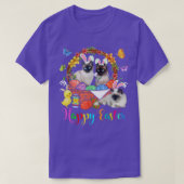 Drie nippe siamese katten in paaseieren t-shirt (Design voorkant)