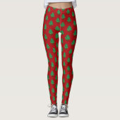 Drie niveaus versierd kerstboom patroon leggings (Voorkant)