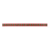 Drie niveaus versierd kerstboom patroon satijnen lint (Voorkant)
