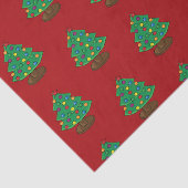 Drie niveaus versierd kerstboom patroon tissuepapier (Detail)