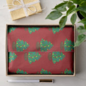 Drie niveaus versierd kerstboom patroon tissuepapier (Geschenk)