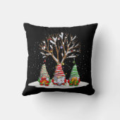 Drie Noordse gnomen en hun kerstboom Kussen (Achterkant)