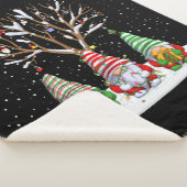 Drie Noordse gnomen en hun kerstboom Sherpa Deken (3/4)