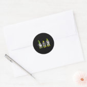 Drie Noordse Mannen Lacrosse Tomte Lax Player Ronde Sticker (Envelop)