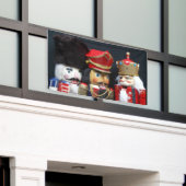 Drie nootmuskers op donkere achtergrond spandoek (Buitenkant Gebouw)
