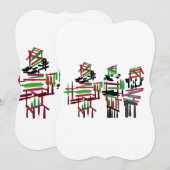 Drie notenkrakers Kerstmis Kaart (Voorkant / Achterkant)